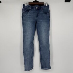 Democracy Skinny Jeans Womens Sz 4 Blue Wash High Rise Ab-Solution Stretch Denim